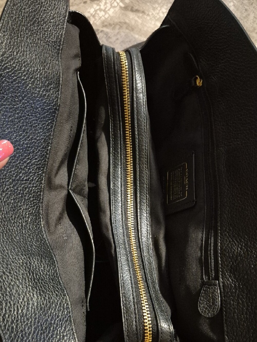 Coach Mercer Pebbled 30 Leather Satchel with Gold Hardware - Picture 7 of 11